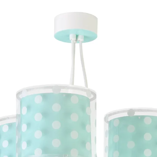 LAMPADA A SOSPENSIONE 3 LUCI TURCHESE DOTS