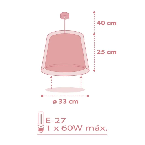 LAMPADA A SOFFITTO LIGHT FEELING ROSA