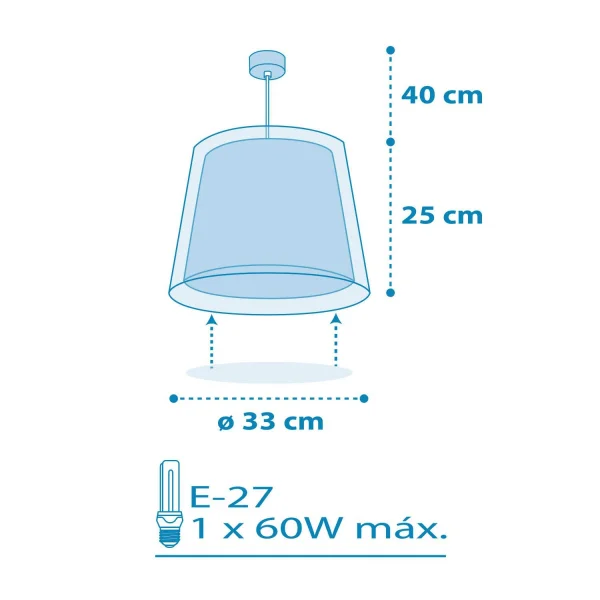 LAMPADA DA SOFFITTO LIGHT FEELING BLU