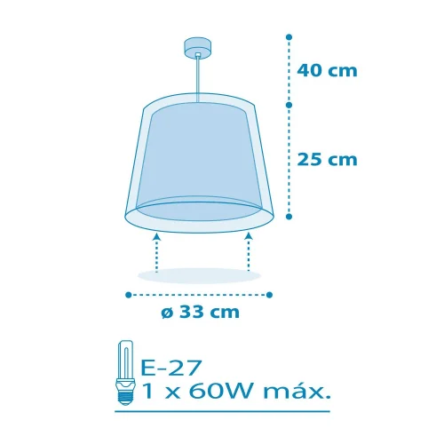 LAMPADA DA SOFFITTO LIGHT FEELING BLU