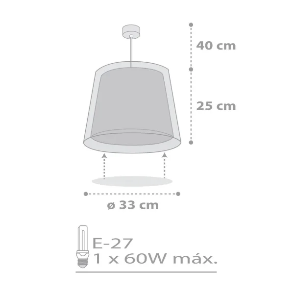 LAMPADA DA SOFFITTO LIGHT FEELING GRIGIA