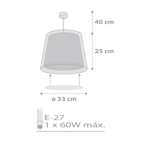 LAMPADA DA SOFFITTO LIGHT FEELING GRIGIA