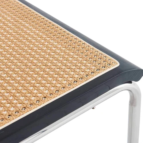 SEDIA WEBSTER IN RATTAN NERO PL