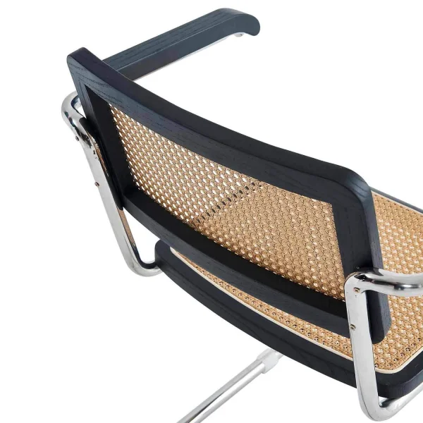 POLTRONA WEBSTER DRITTA IN RATTAN NATURALE NERO