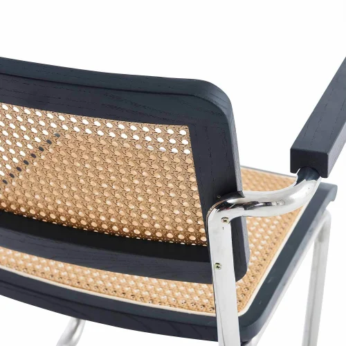 POLTRONA WEBSTER DRITTA IN RATTAN NATURALE NERO POLTRONA WEBSTER DRITTA IN RATTAN NATURALE NERO