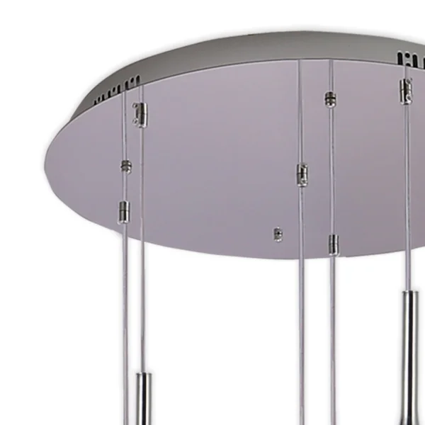 LAMPADA DA SOFFITTO 6 LUCI VETRO ESTERNO AMBRA INTERNO BIANCO Ø65 NOLINA