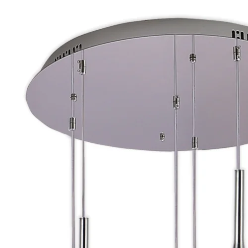 LAMPADA DA SOFFITTO 6 LUCI VETRO ESTERNO AMBRA INTERNO BIANCO Ø65 NOLINA