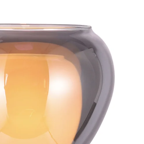 LAMPADA DA PARETE 1 LUCE VETRO ESTERNO FUMÉ INTERNO BIANCO NOLINA