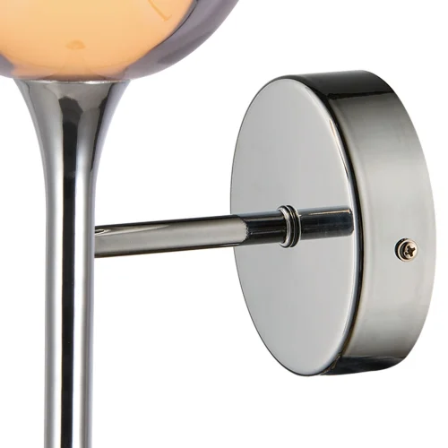 LAMPADA DA PARETE 1 LUCE VETRO ESTERNO FUMÉ INTERNO BIANCO NOLINA