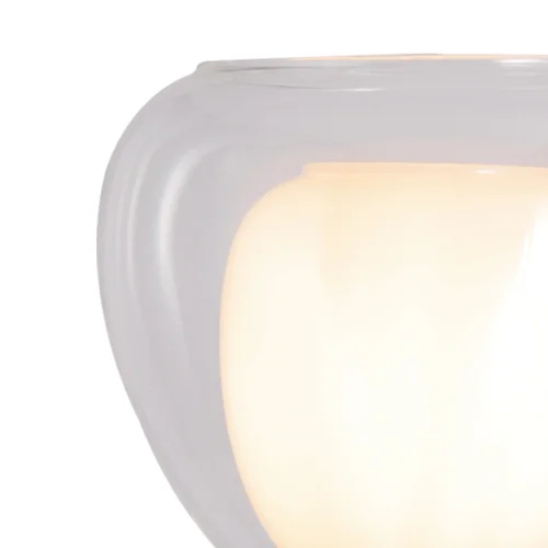 LAMPADA DA TAVOLO 1 LUCE VETRO ESTERNO TRASPARENTE VETRO INTERNO BIANCO Ø16,5 NOLINA