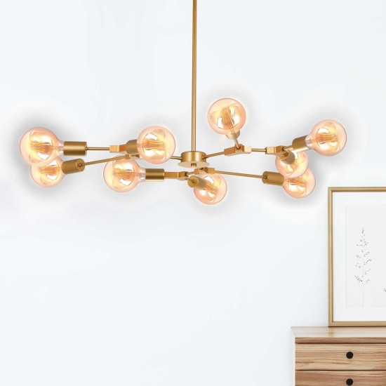 LAMPADA A SOFFITTO AUREL 9 LUCI D'ORO