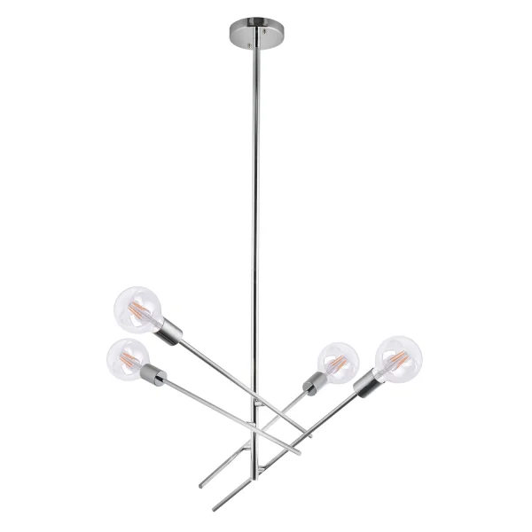 LAMPADA A SOFFITTO RIGEL 4 LUCI CROMATE