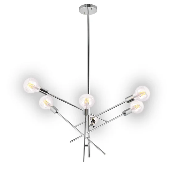 LAMPADA A SOFFITTO RIGEL 6 LUCI CROMATE