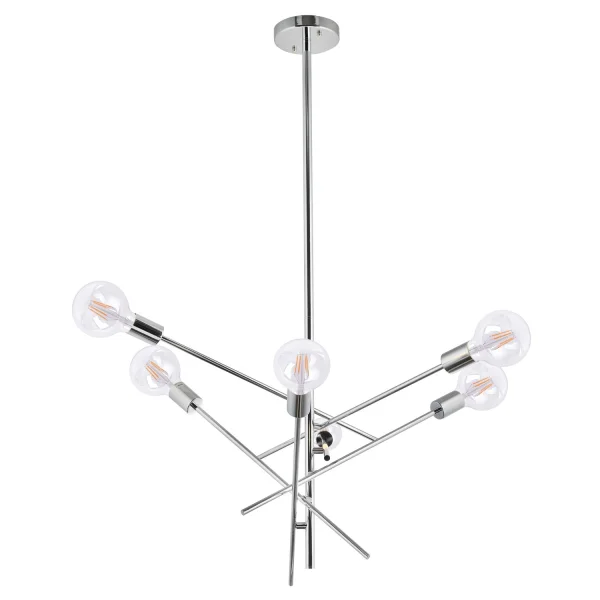 LAMPADA A SOFFITTO RIGEL 6 LUCI CROMATE