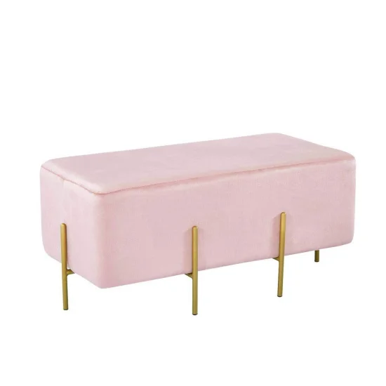 POUF POGGIAPIEDI RETTANGOLARE ROSA WOLK