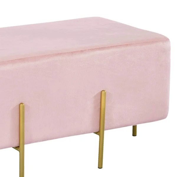 POUF POGGIAPIEDI RETTANGOLARE ROSA WOLK