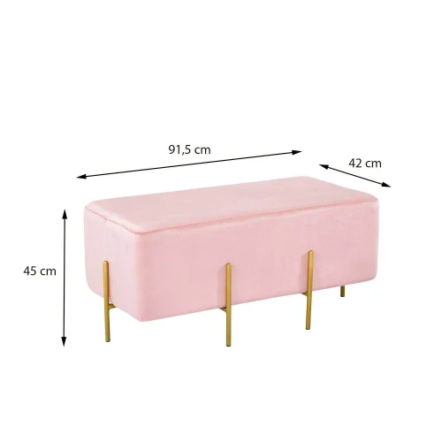 POUF POGGIAPIEDI RETTANGOLARE ROSA WOLK