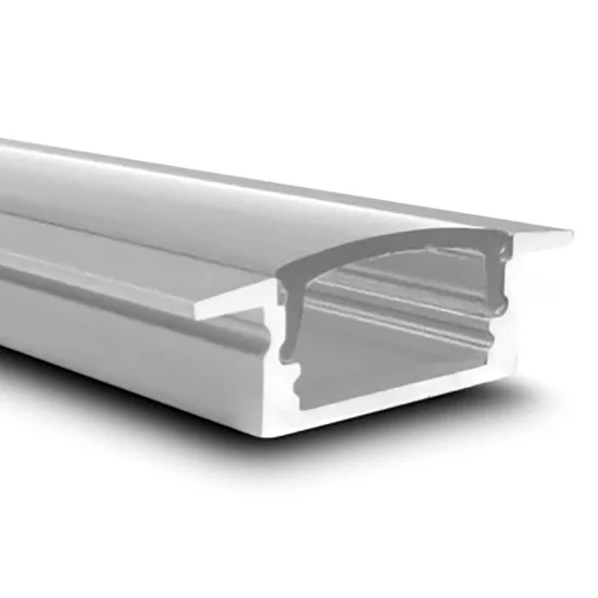 PROFILO IN ALLUMINIO PER STRISCIA LED DA INCASSO CON COPERTURA TRASPARENTE 17x7,2mm 2
