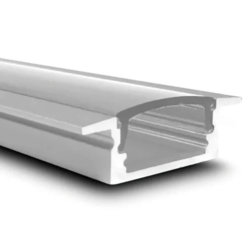 PROFILO IN ALLUMINIO PER STRISCIA LED DA INCASSO CON COPERTURA TRASPARENTE 17x7,2mm