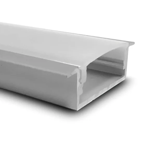 PROFILO IN ALLUMINIO PER STRISCE LED DOPPIE DA INCASSO 23,5x9,7mm 2