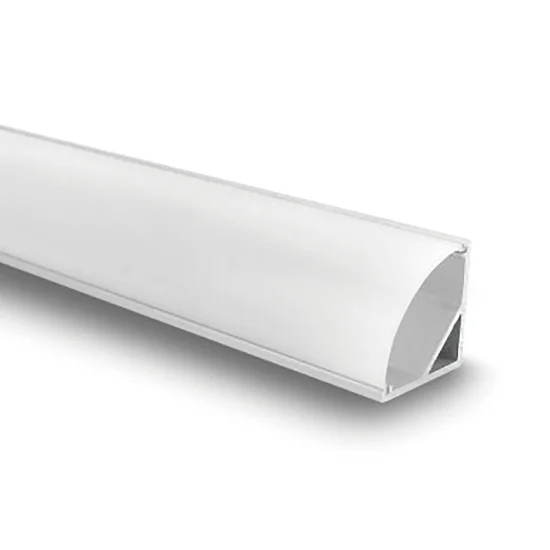 PROFILO IN ALLUMINIO PER STRISCIA LED CON COPERTURA OPACA PER ANGOLO 16,3x16,3mm 2