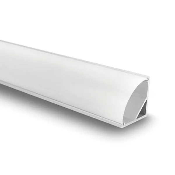 PROFILO IN ALLUMINIO PER STRISCIA LED CON COPERTURA OPACA PER ANGOLO 16,3x16,3mm PROFILO IN ALLUMINIO PER STRISCIA LED CON COPERTURA OPACA PER ANGOLO 16,3x16,3mm
