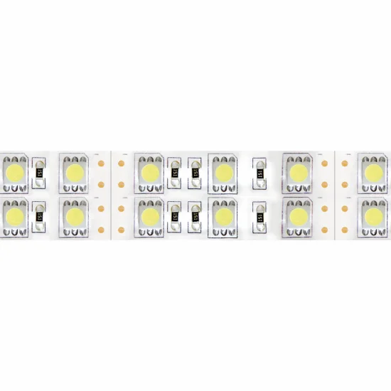 DOPPIA STRISCIA LED 12V DC 30W 120LED 1M LUCE BIANCA 6500K IP20 2