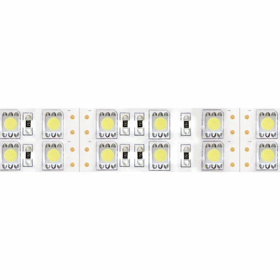 DOPPIA STRISCIA LED 12V DC 30W 120LED 1M LUCE BIANCA 2700K IP20 2