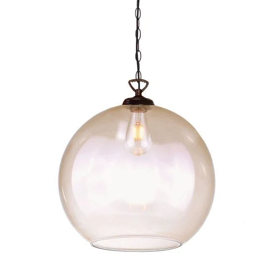 LAMPADA A SOFFITTO LOGAN VETRO AMBRATO