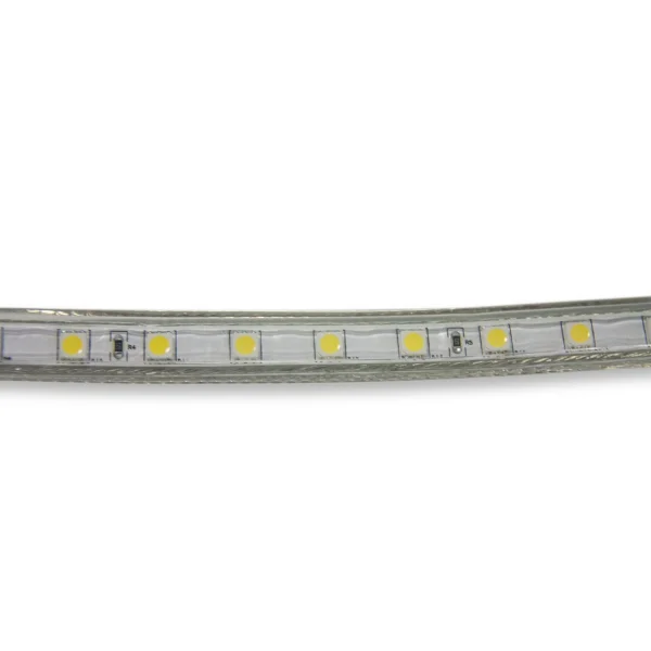 STRISCIA LED 220V AC 15 W 60LEDS 1M LUCE BIANCA 4000K IP65