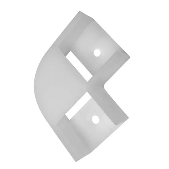 ACCESSORIO IN PVC CON ANGOLO DI 90º PER PROFILO A STRISCIA DOPPIA A LED