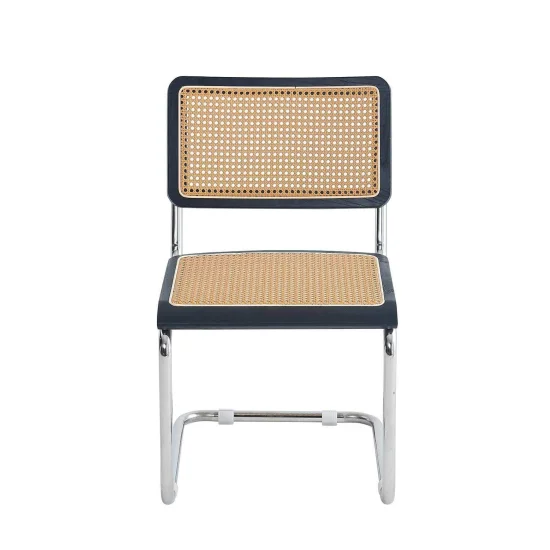 SEDIA WEBSTER IN RATTAN NERO PL 2
