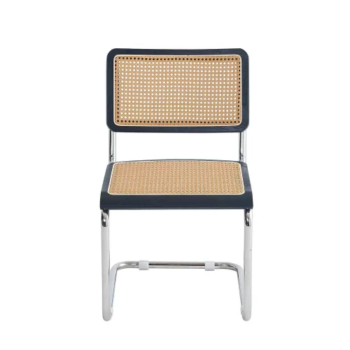 SEDIA WEBSTER IN RATTAN NERO PL