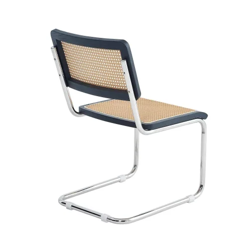 SEDIA WEBSTER IN RATTAN NERO PL