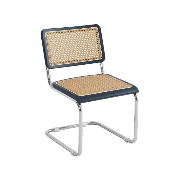 SEDIA WEBSTER IN RATTAN NERO PL