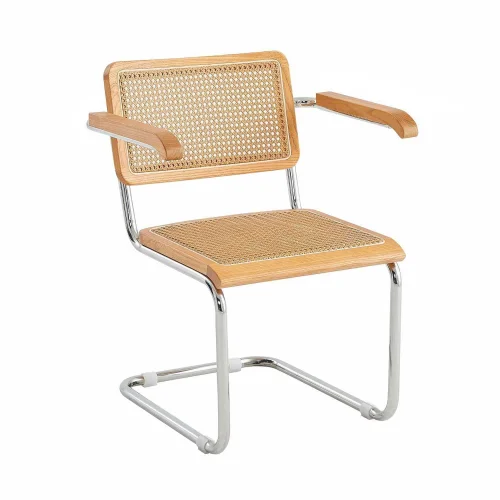 SEDIA WEBSTER CON BRACCIOLI RATTAN PL COLORE NATURALE SEDIA WEBSTER CON BRACCIOLI RATTAN PL COLORE NATURALE