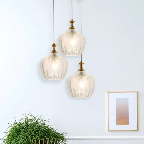 LAMPADA DA SOFFITTO IN CRISTALLO BIANCO Ø 26 CM ROGAN