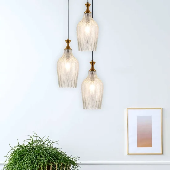 LAMPADA DA SOFFITTO IN CRISTALLO BIANCO Ø 19 CM ROGAN 2