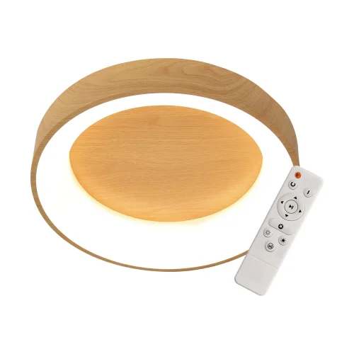 LAMPADA DA SOFFITTO LED 64 W REGOLABILE CON COMANDO IMITAZIONE LEGNO HARALD