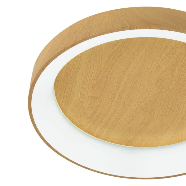 PLAFONIERA LED DIMMERABILE CON MANOPOLA DI CONTROLLO IN IMITAZIONE LEGNO HARALD