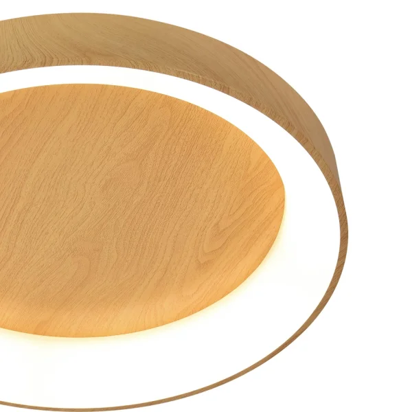 PLAFONIERA LED DIMMERABILE CON MANOPOLA DI CONTROLLO IN IMITAZIONE LEGNO HARALD