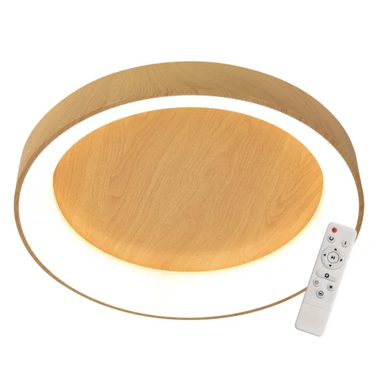 PLAFONIERA LED DIMMERABILE CON MANOPOLA DI CONTROLLO IN IMITAZIONE LEGNO HARALD