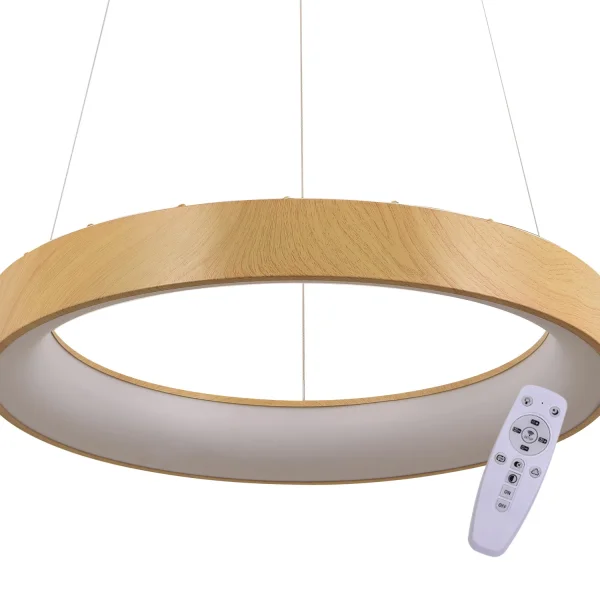 LAMPADA DA SOFFITTO LED DIMMERABILE CON MANOPOLA DI CONTROLLO IMITAZIONE LEGNO HARALD