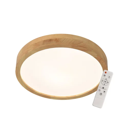 PLAFONIERA LED 48 W DIMMERABILE CON PANNELLO DI CONTROLLO IN LEGNO HARALD
