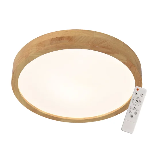 PLAFONIERA LED DIMMERABILE 72 W CON TELECOMANDO LEGNO HARALD