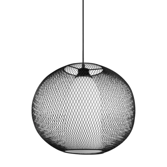 LAMPADA DA SOFFITTO IN METALLO GRIGLIA NERA IDRIS 2