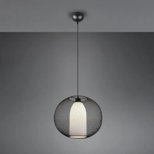 LAMPADA DA SOFFITTO IN METALLO GRIGLIA NERA IDRIS