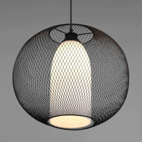 LAMPADA DA SOFFITTO IN METALLO GRIGLIA NERA IDRIS