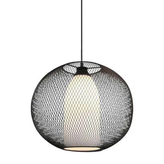 LAMPADA DA SOFFITTO IN METALLO GRIGLIA NERA IDRIS