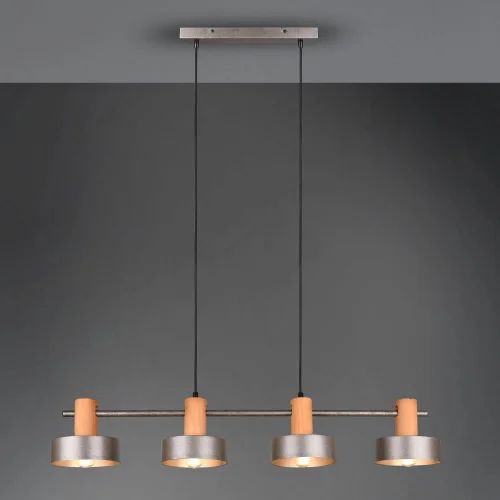 LAMPADA DA SOFFITTO 4 LUCI IN METALLO NICHEL ANTICO NIELS